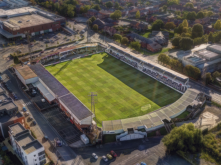 Aerial Photograph of Hereford United - Edgar Street