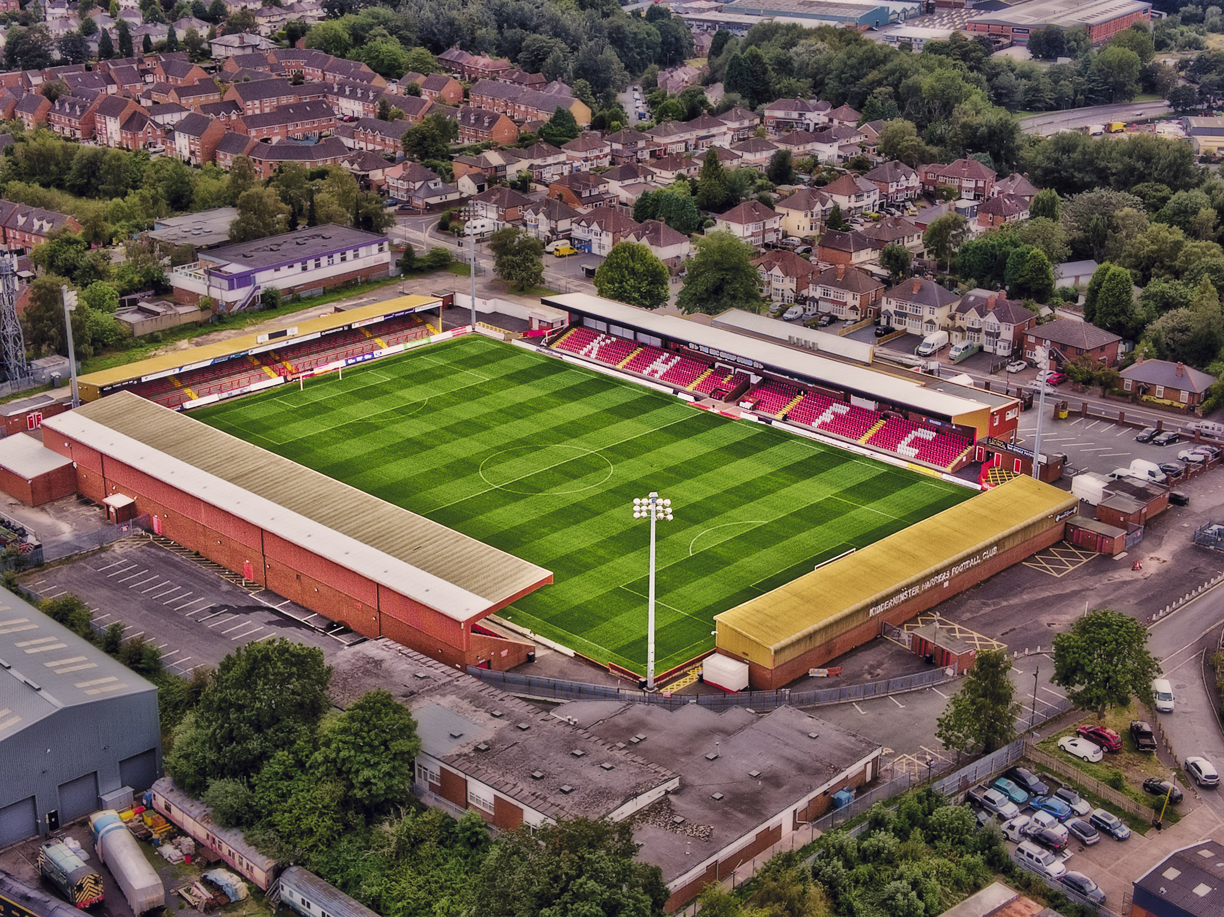 Aerial Photograph of Kidderminster Harriers - Aggborough Stadium
