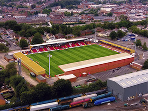Aerial Photograph of Kidderminster Harriers - Aggborough Stadium