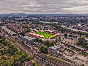 Aerial Photograph of Kidderminster Harriers - Aggborough Stadium