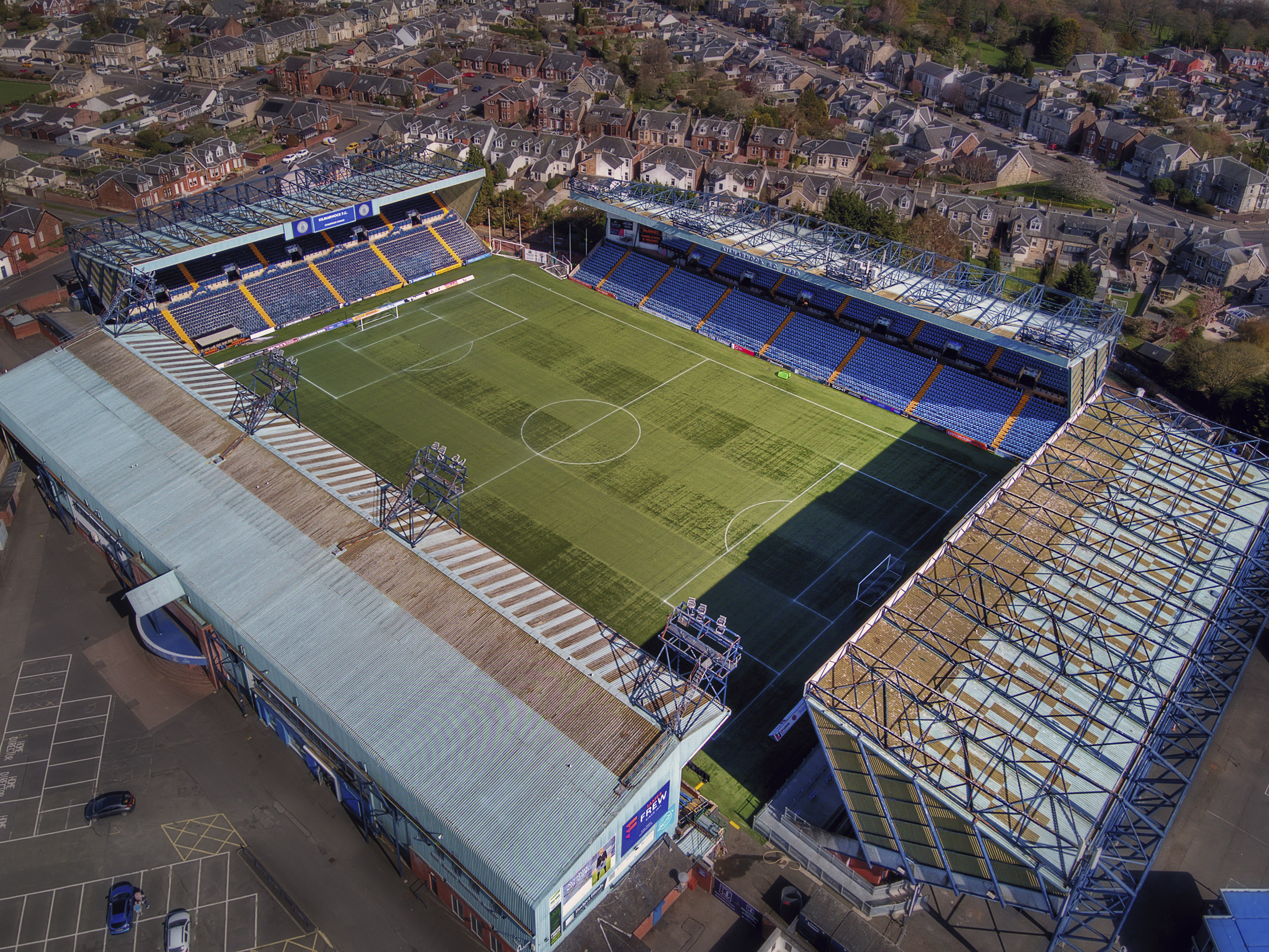 Aerial Photograph of Kilmarnock - Rugby Park