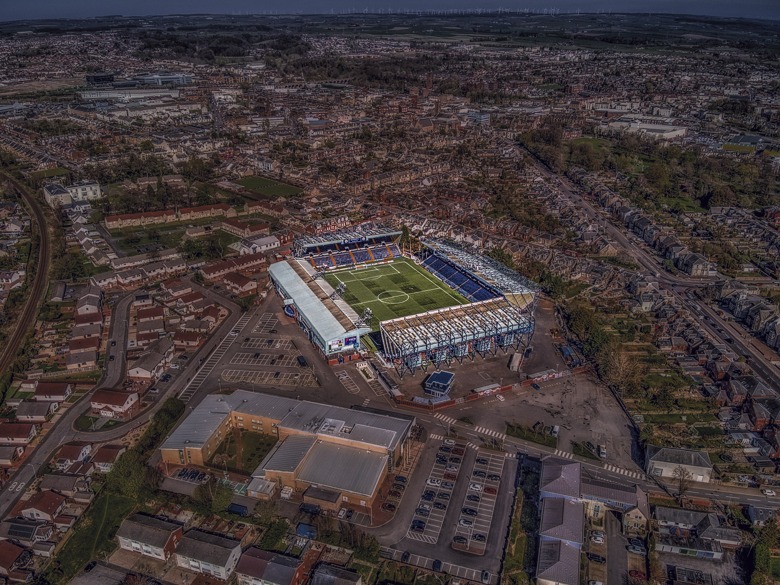 Aerial Photograph of Kilmarnock - Rugby Park