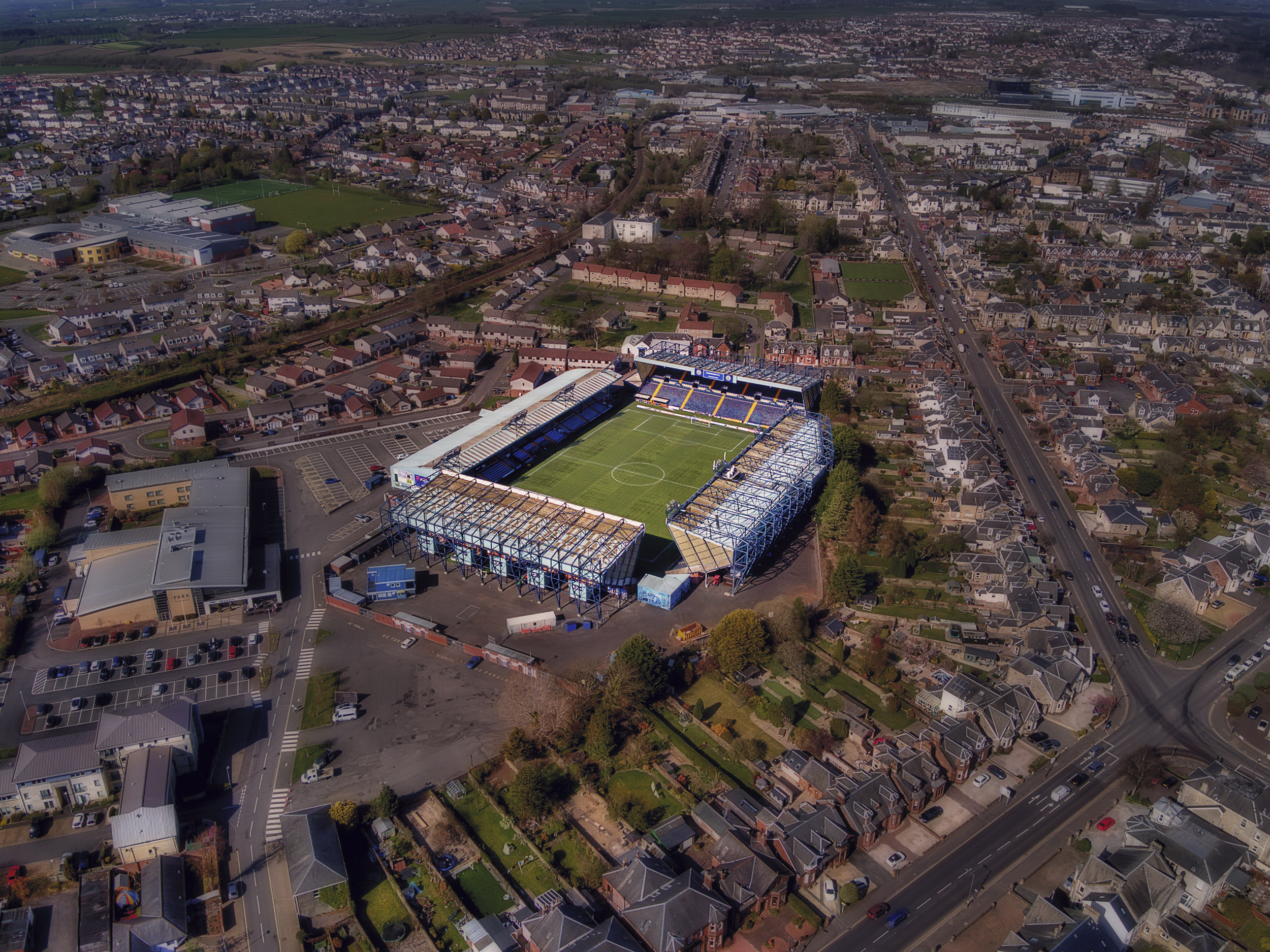 Aerial Photograph of Kilmarnock - Rugby Park