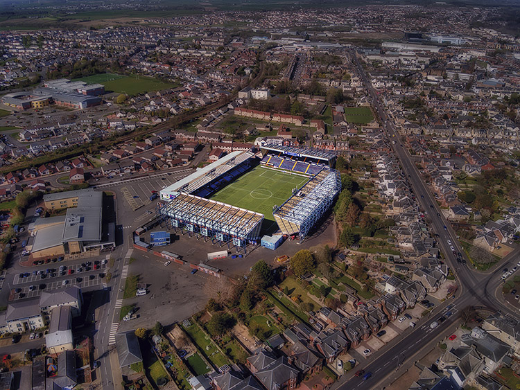 Aerial Photograph of Kilmarnock - Rugby Park