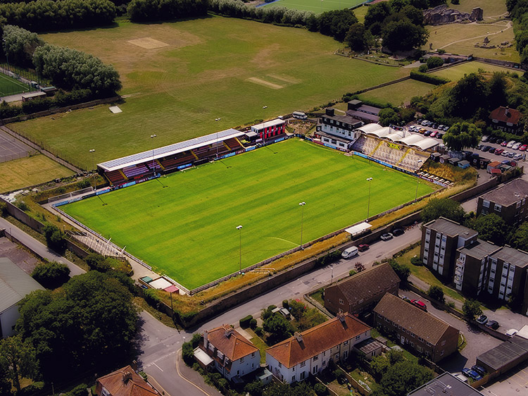 Aerial Photograph of Lewes FC - Dripping Pan