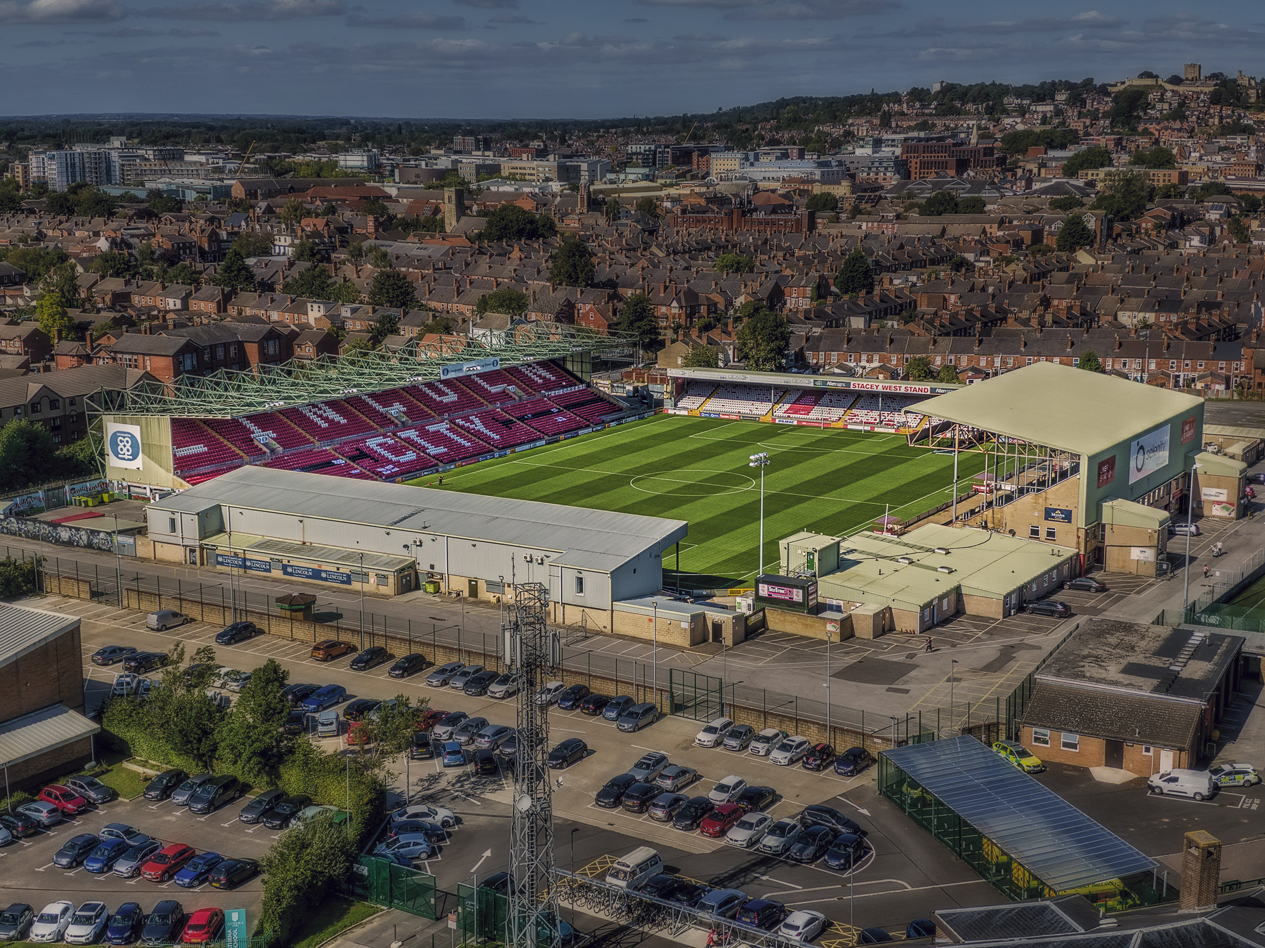 Aerial Photograph of Lincoln City - LNER Stadium