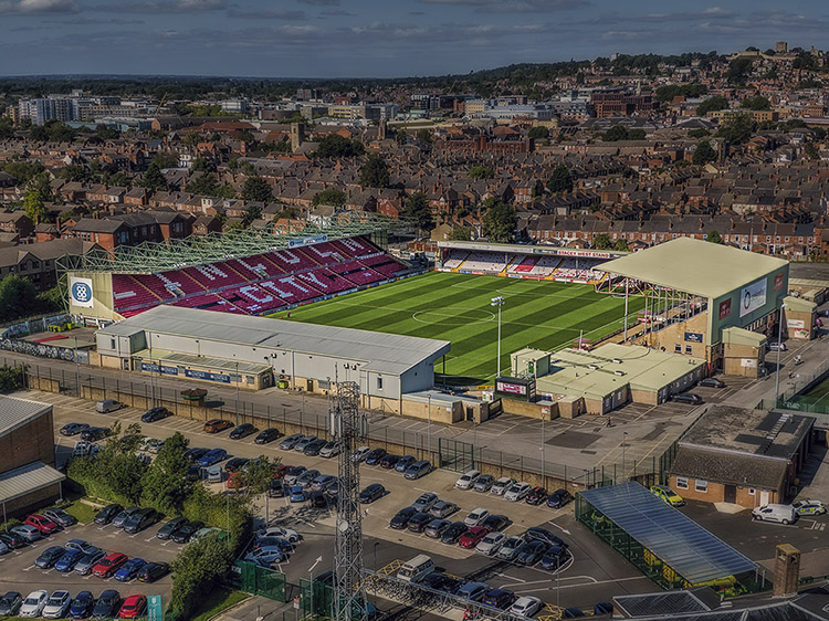 Aerial Photograph of Lincoln City - LNER Stadium