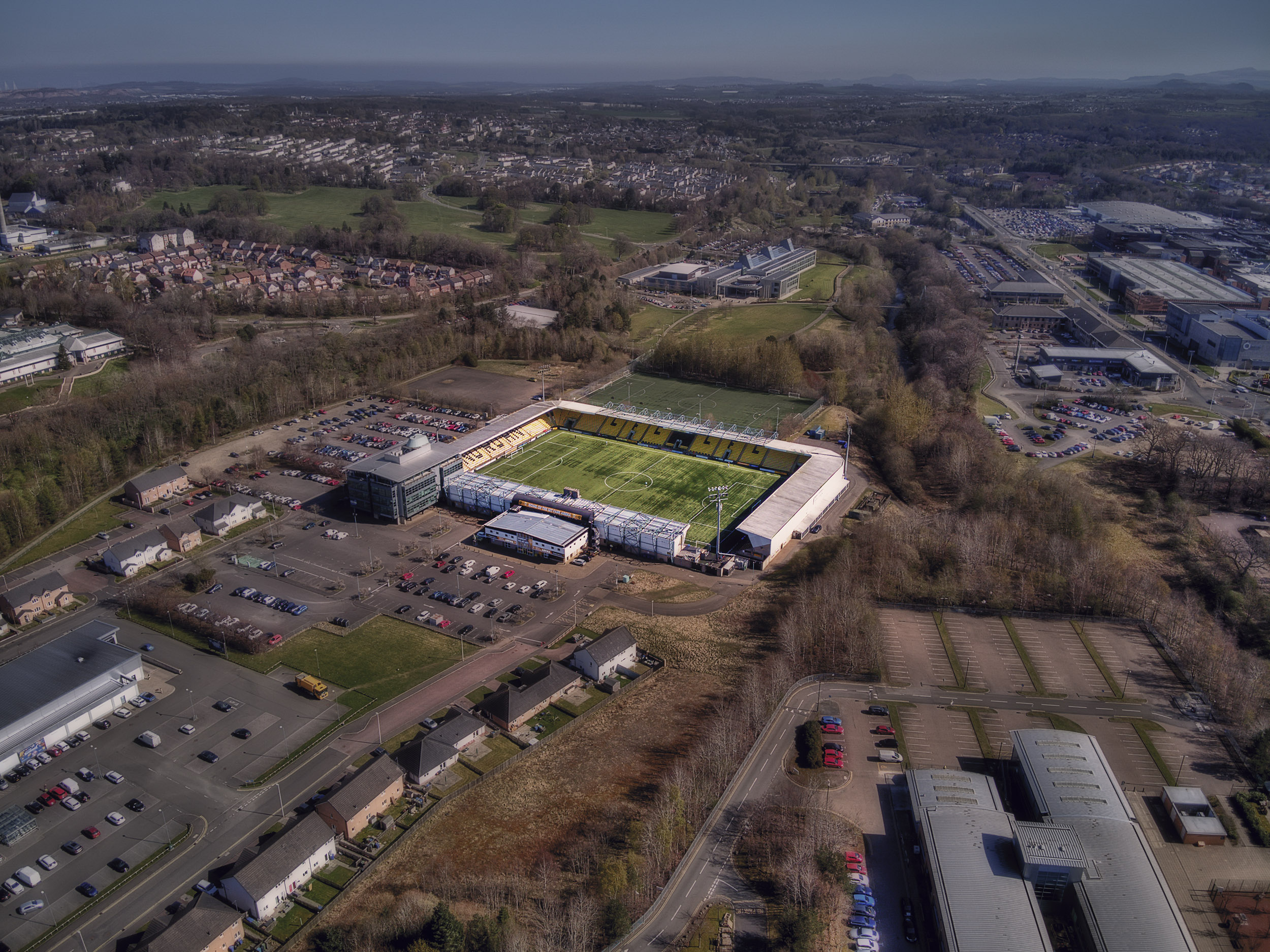 Aerial Photograph of Livingston - Almondvale Stadium