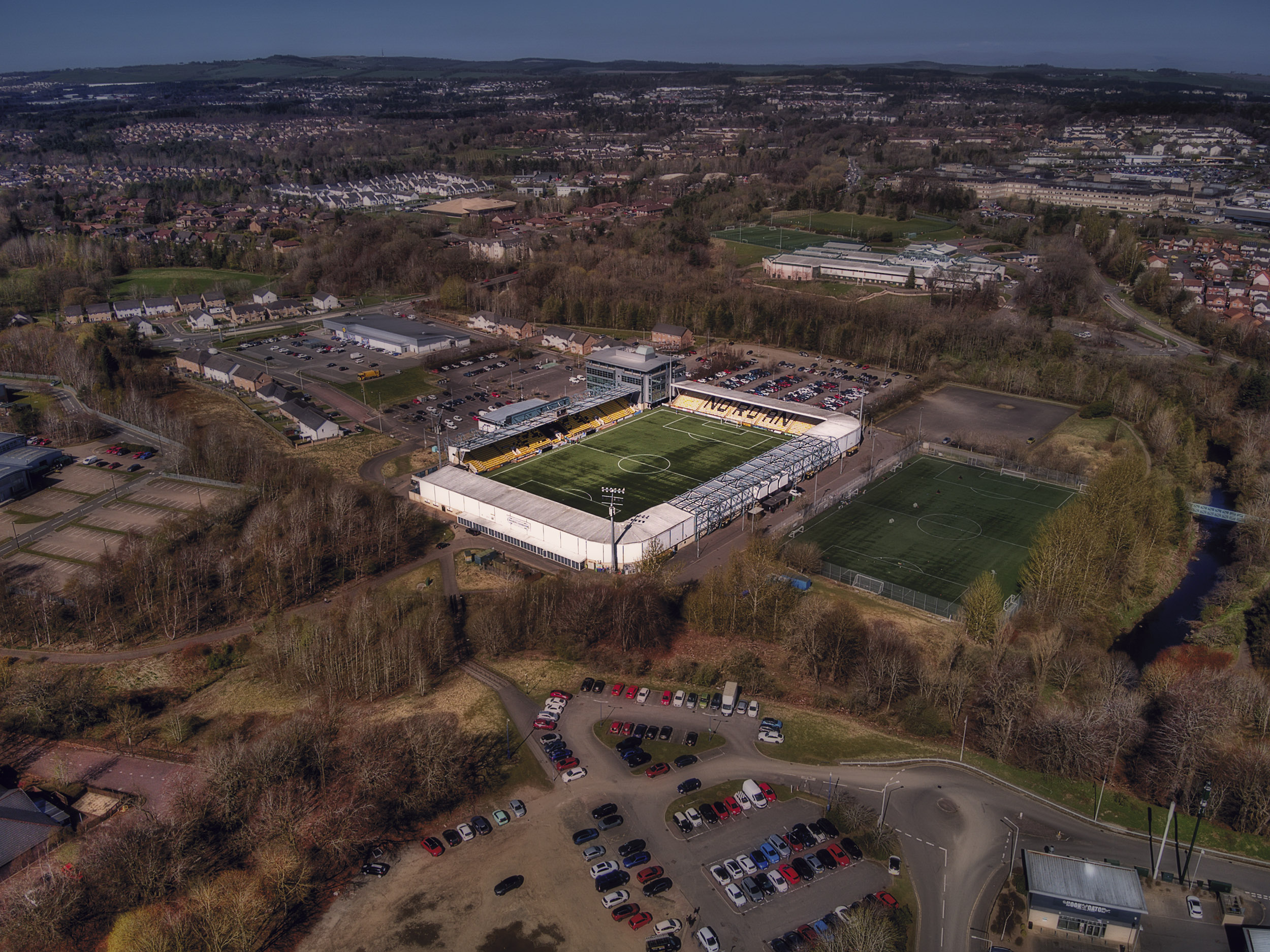 Aerial Photograph of Livingston - Almondvale Stadium