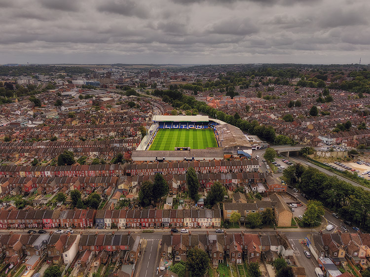 Aerial Photograph of Luton Town - Kenilworth Road