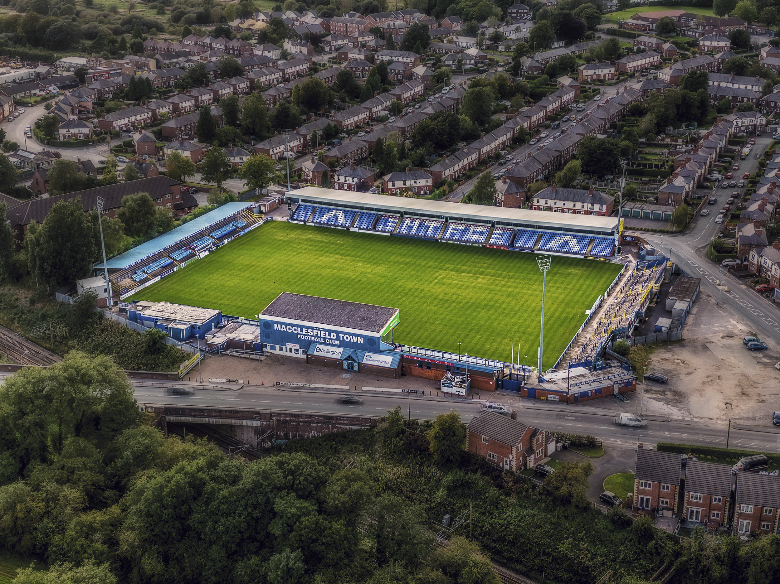 Aerial Photograph of Macclesfield Town - Moss Rose