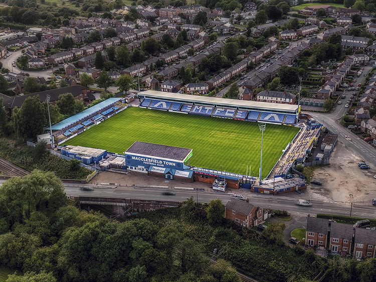 Aerial Photograph of Macclesfield Town - Moss Rose