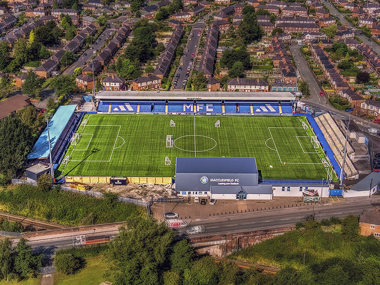 Aerial Photograph of Macclesfield Town - Moss Rose