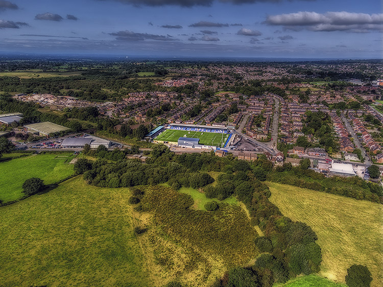 Aerial Photograph of Macclesfield Town - Moss Rose