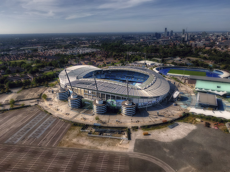 Aerial Photograph of Manchester City - Etihad Stadium