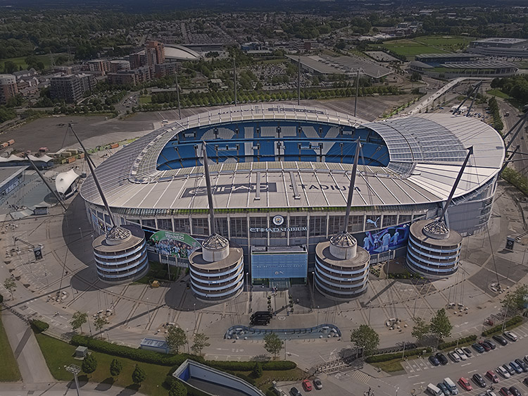 Aerial Photograph of Manchester City - Etihad Stadium