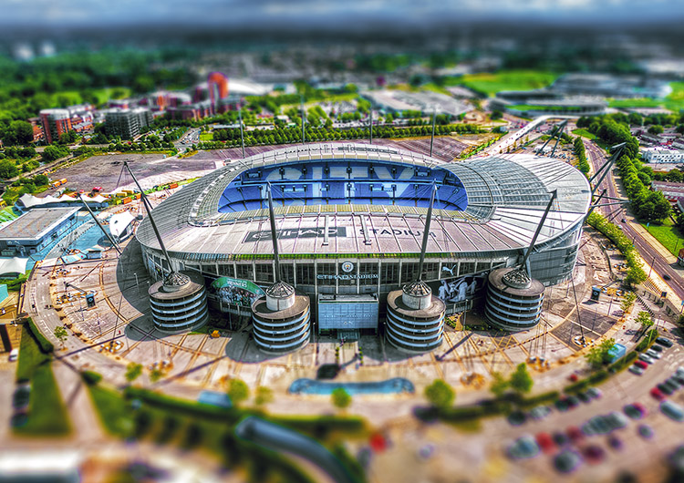 Aerial Photograph of Manchester City - Etihad Stadium