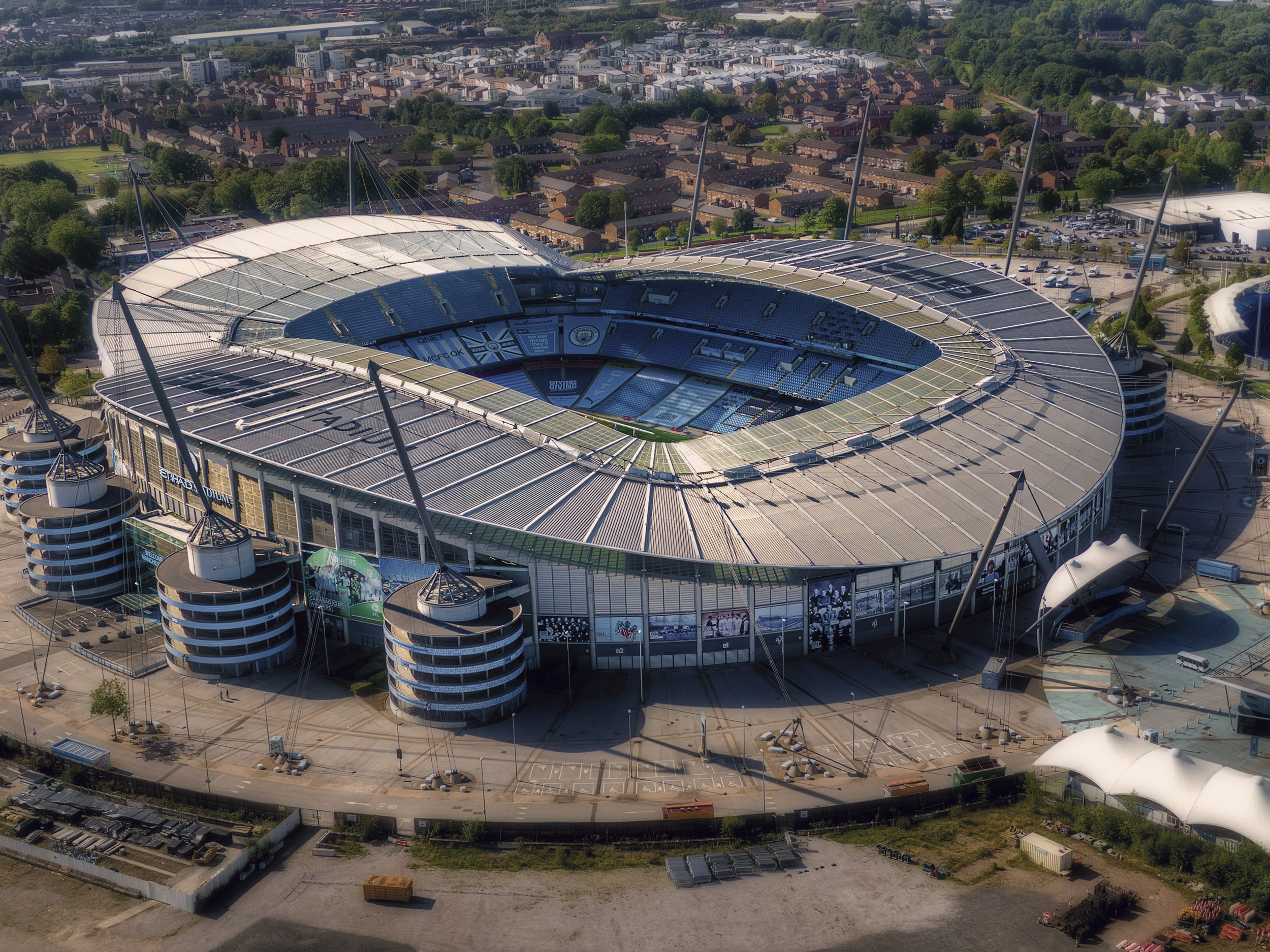 Aerial Photograph of Manchester City - Etihad Stadium