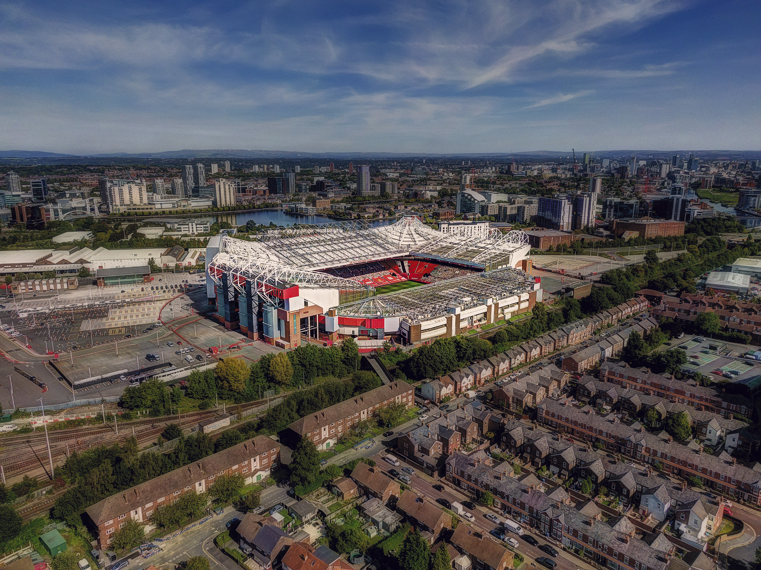 Aerial Photograph of Manchester United - Old Trafford