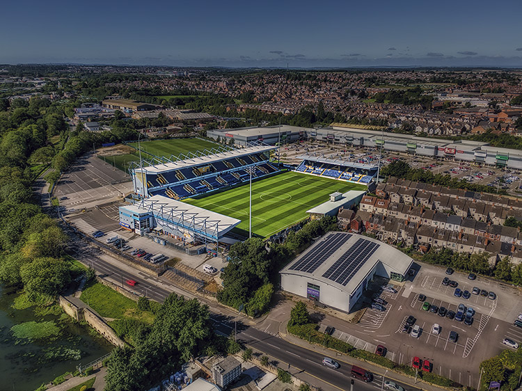 Aerial Photograph of Mansfield Town - Field Mill