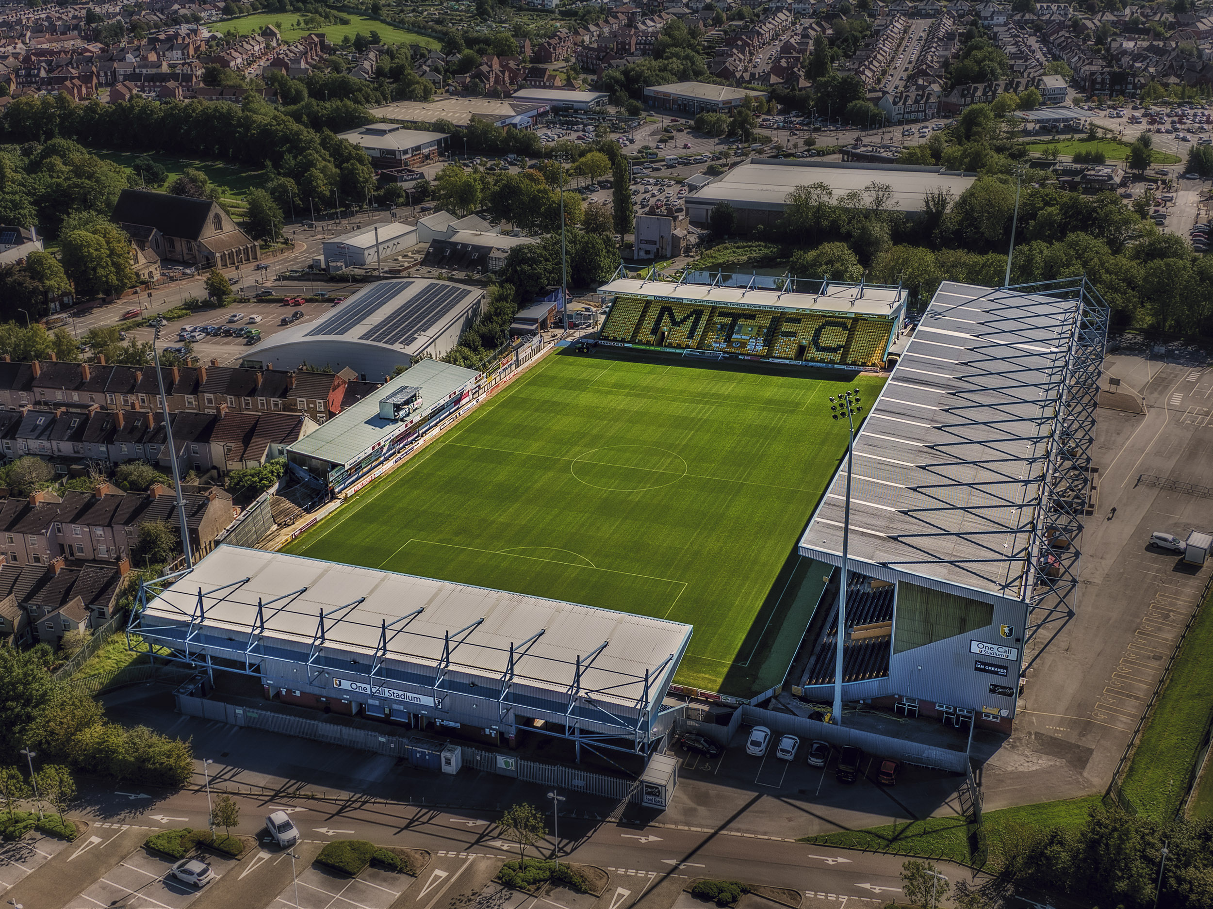 Aerial Photograph of Mansfield Town - Field Mill
