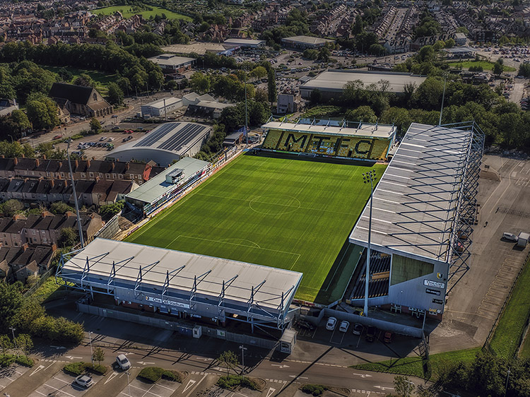 Aerial Photograph of Mansfield Town - Field Mill