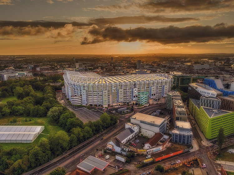 Aerial Photograph of Newcastle United - St James Park