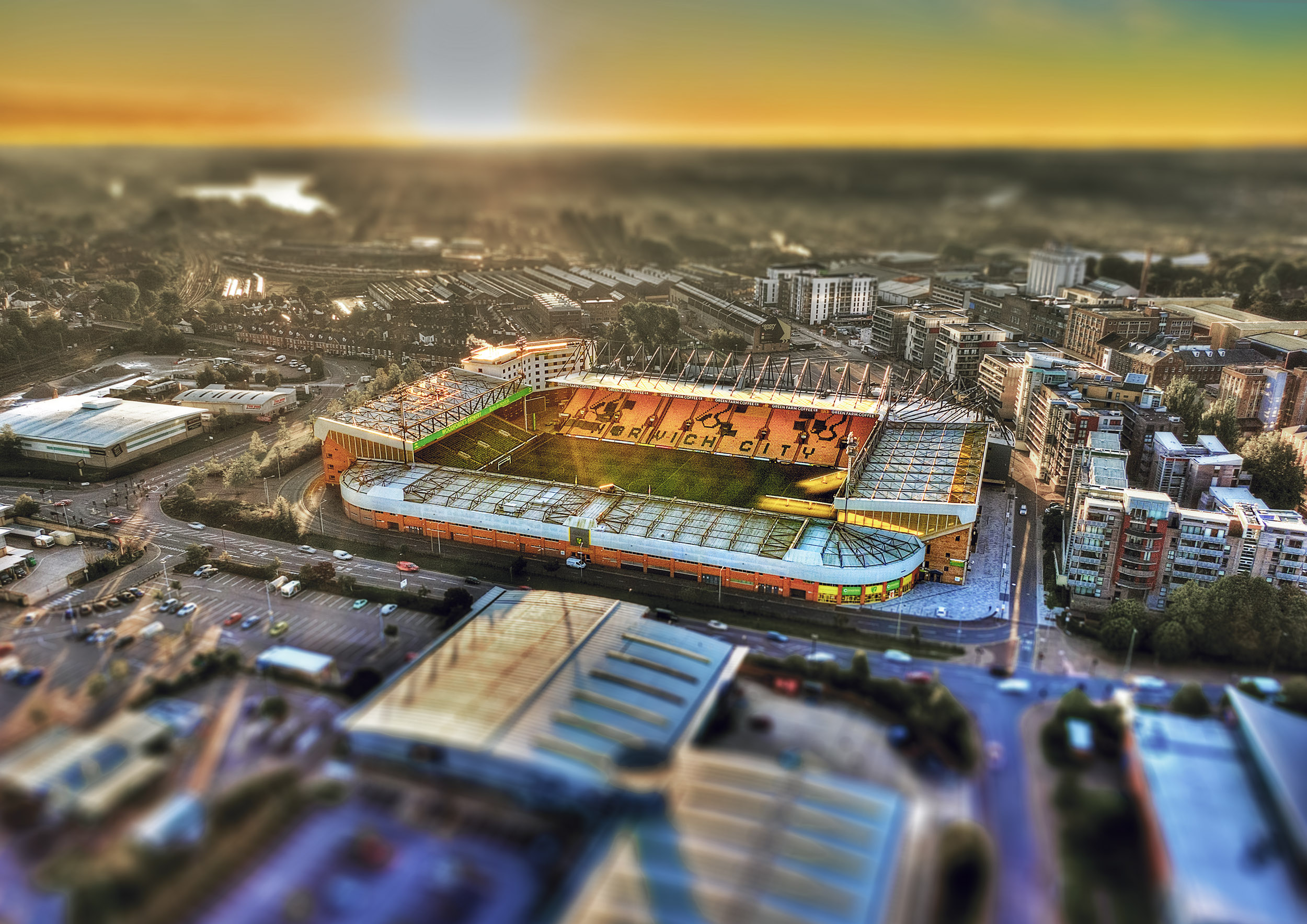 Aerial Photograph of Norwich City - Carrow Road