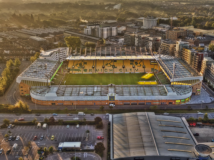 Aerial Photograph of Norwich City - Carrow Road