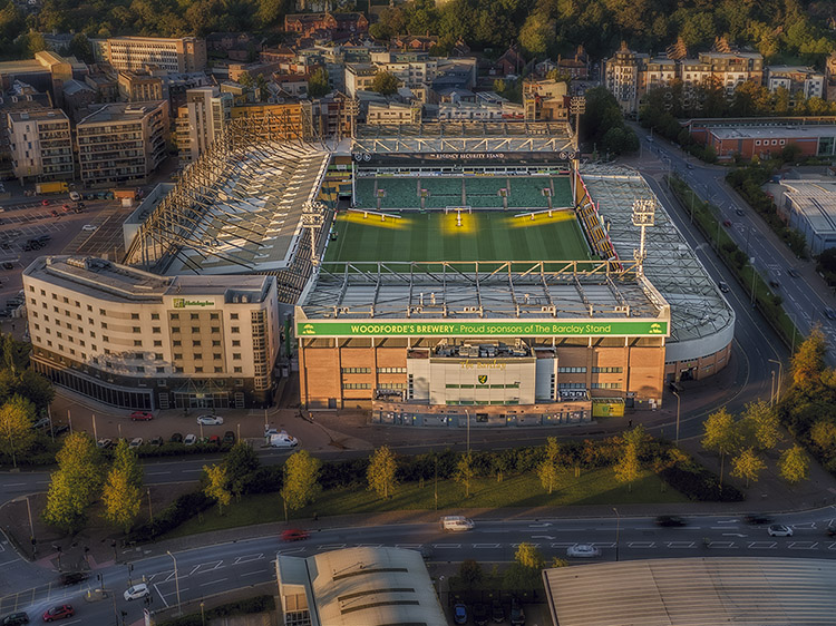 Aerial Photograph of Norwich City - Carrow Road