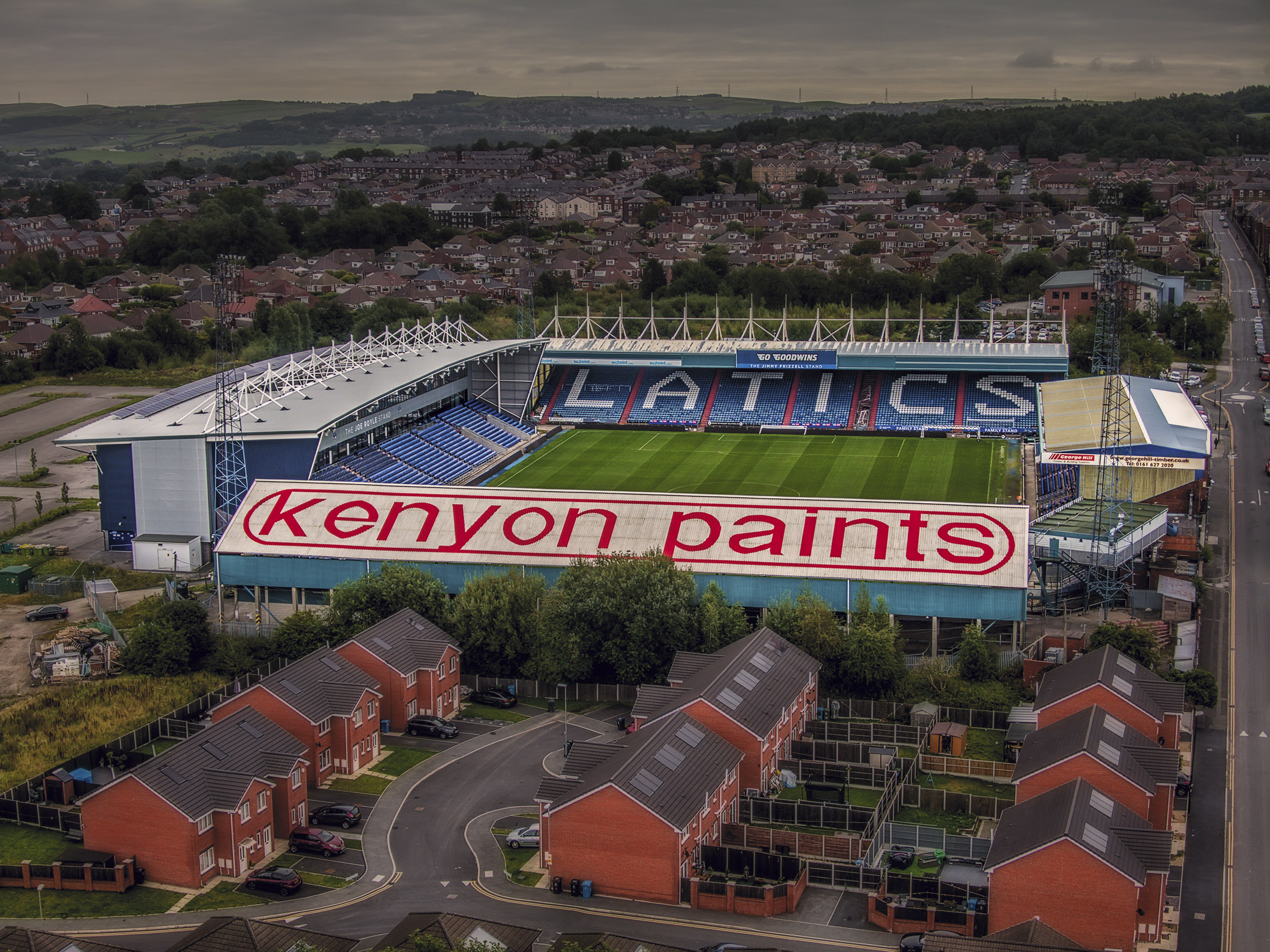 Aerial Photograph of Oldham Athletic - Boundary Park