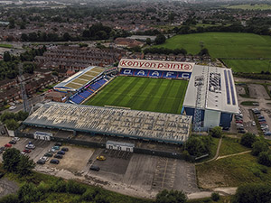 Aerial Photograph of Oldham Athletic - Boundary Park
