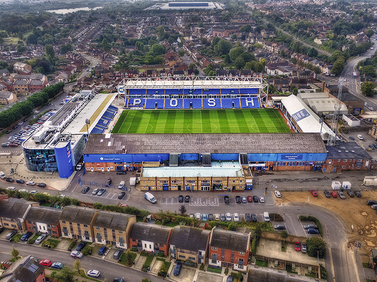 Aerial Photograph of Peterborough United - London Road