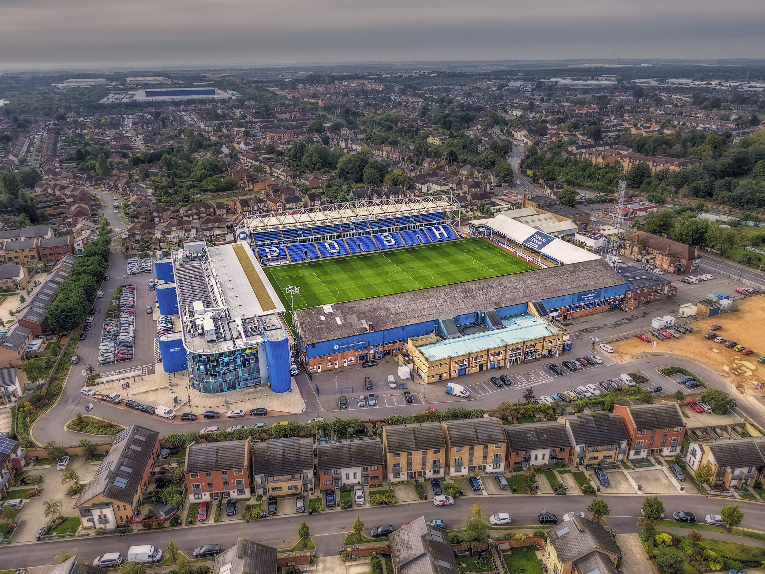 Aerial Photograph of Peterborough United - London Road