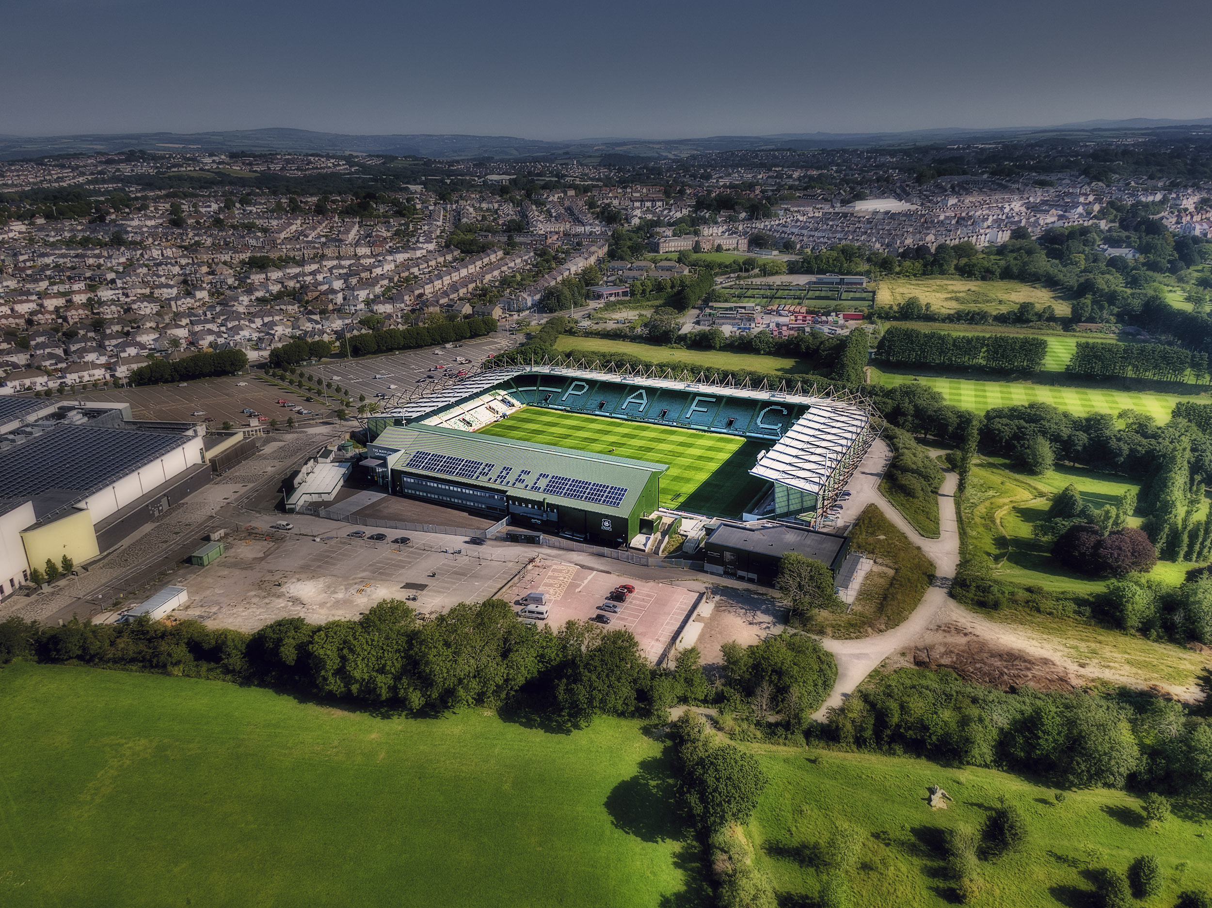 Aerial Photograph of Plymouth Argyle - Home Park
