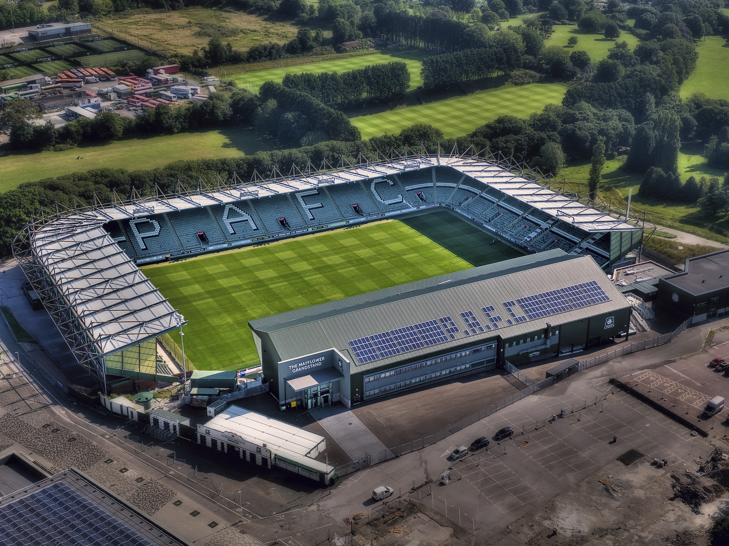 Aerial Photograph of Plymouth Argyle - Home Park