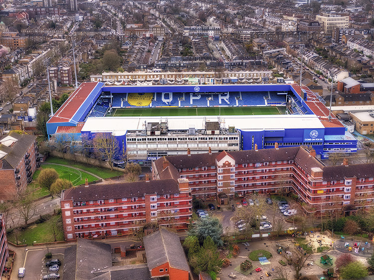 Aerial Photograph of Queens Park Rangers - Loftus Road
