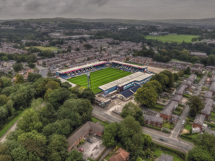 Aerial Photograph of Rochdale - Spotland Stadium