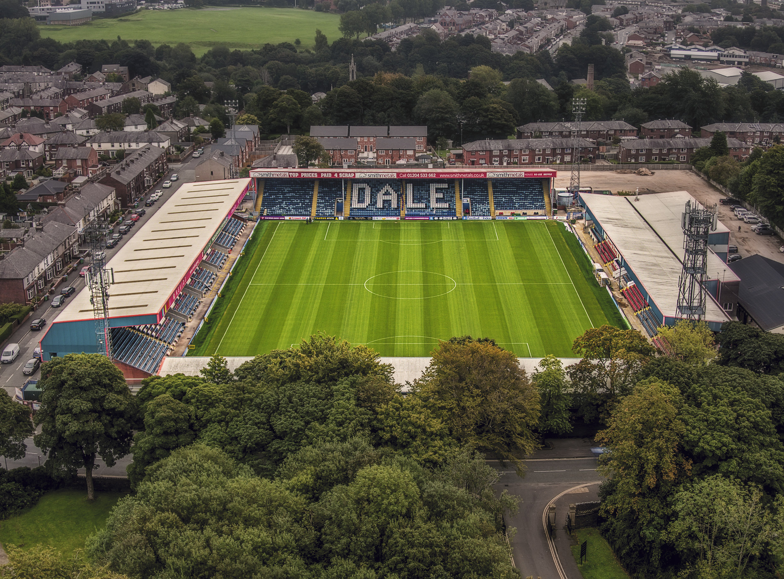 Aerial Photograph of Rochdale - Spotland Stadium
