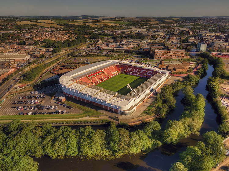 Aerial Photograph of Rotherham United - New York Stadium