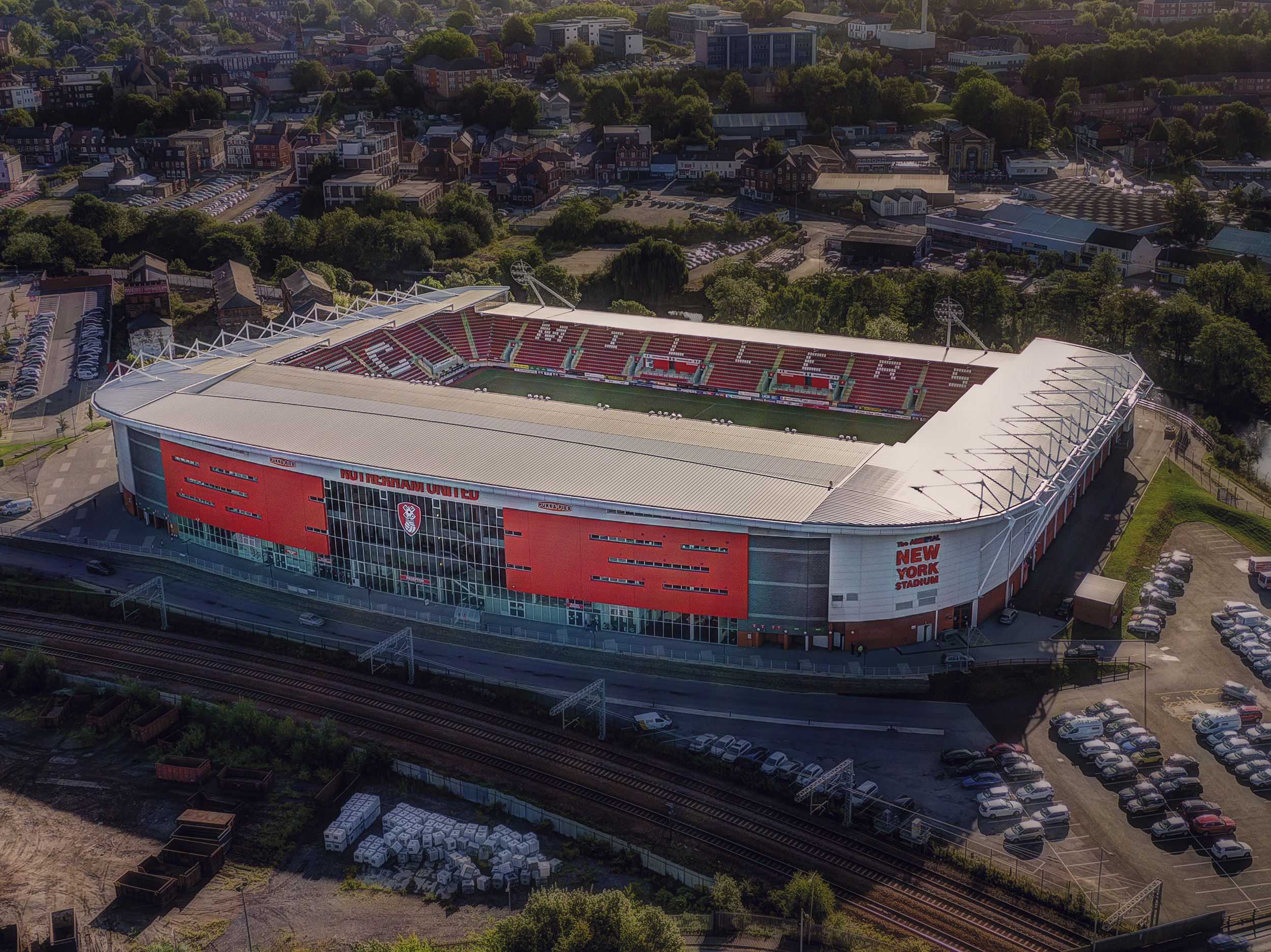 Aerial Photograph of Rotherham United - New York Stadium