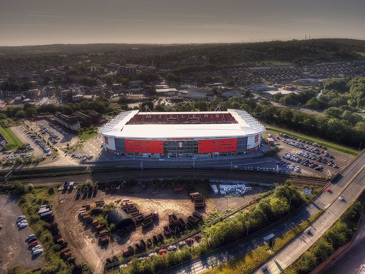 Aerial Photograph of Rotherham United - New York Stadium