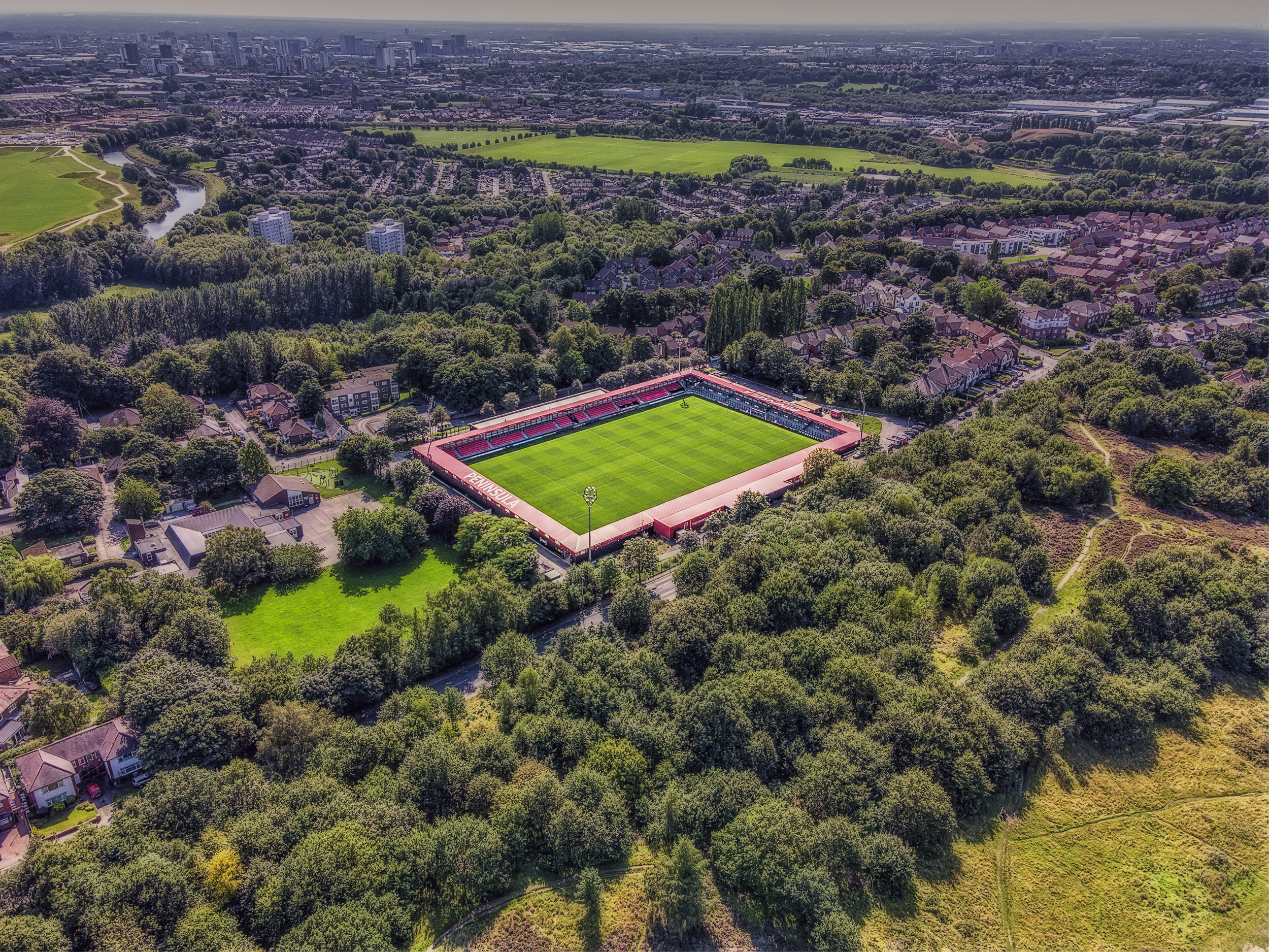 Aerial Photograph of Salford City - Peninsula Stadium