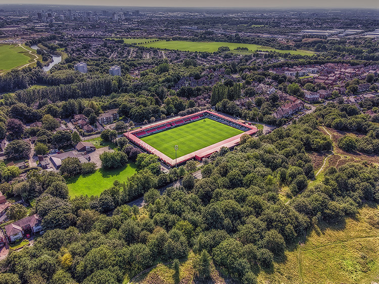 Aerial Photograph of Salford City - Peninsula Stadium
