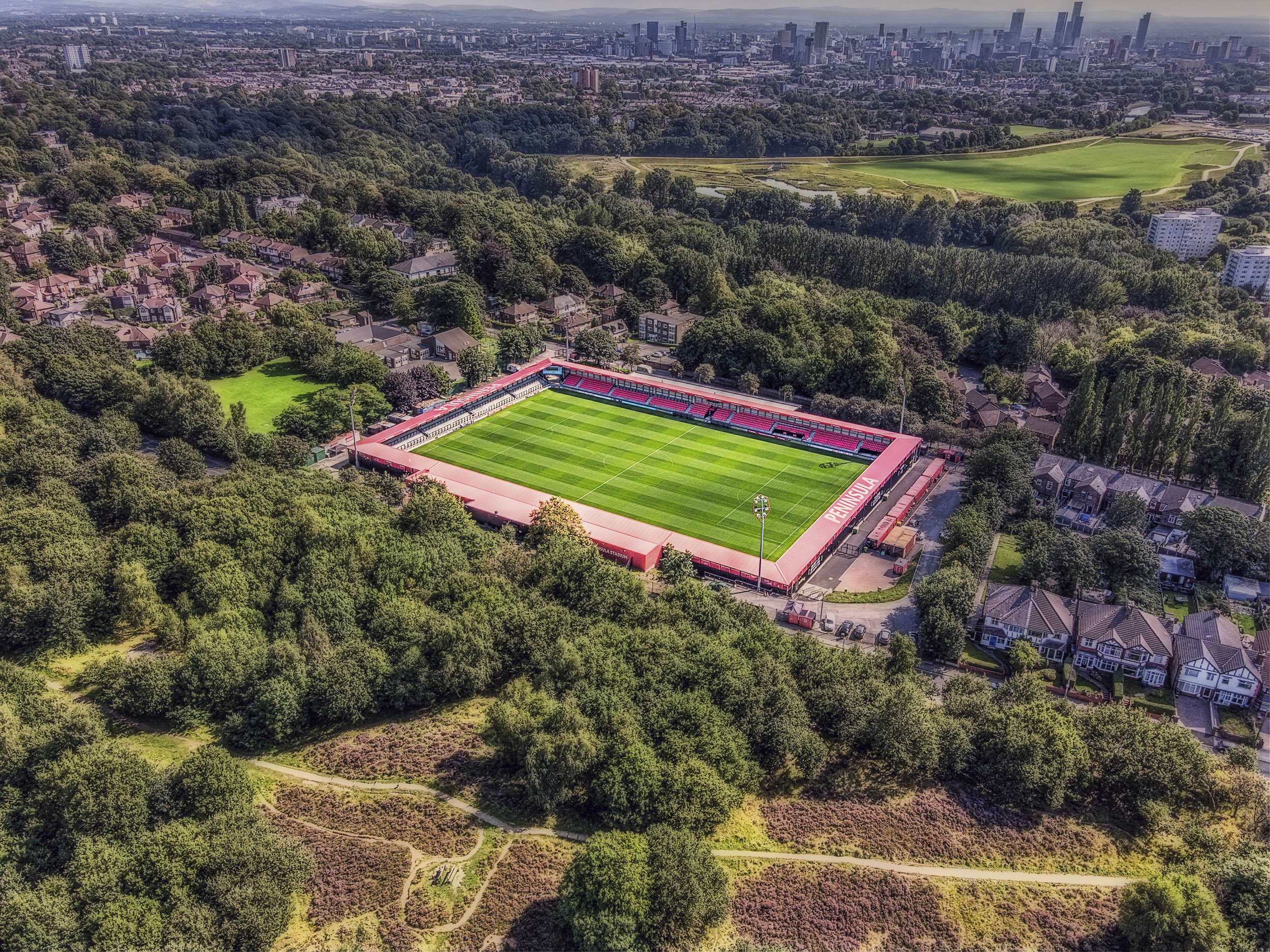 Aerial Photograph of Salford City - Peninsula Stadium