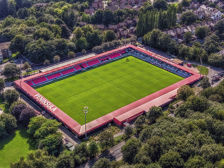 Aerial Photograph of Salford City - Peninsula Stadium