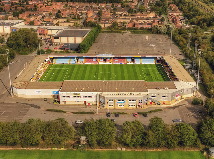 Aerial Photograph of Scunthorpe United - Glanford Park