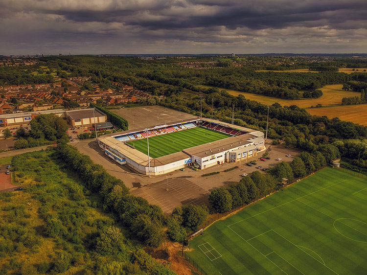 Aerial Photograph of Scunthorpe United - Glanford Park