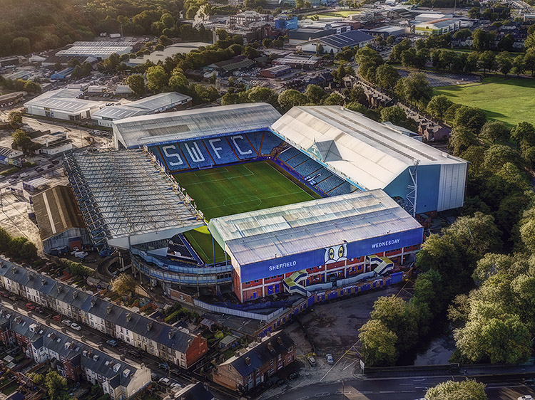 Aerial Photograph of Sheffield Wednesday - Hillsborough