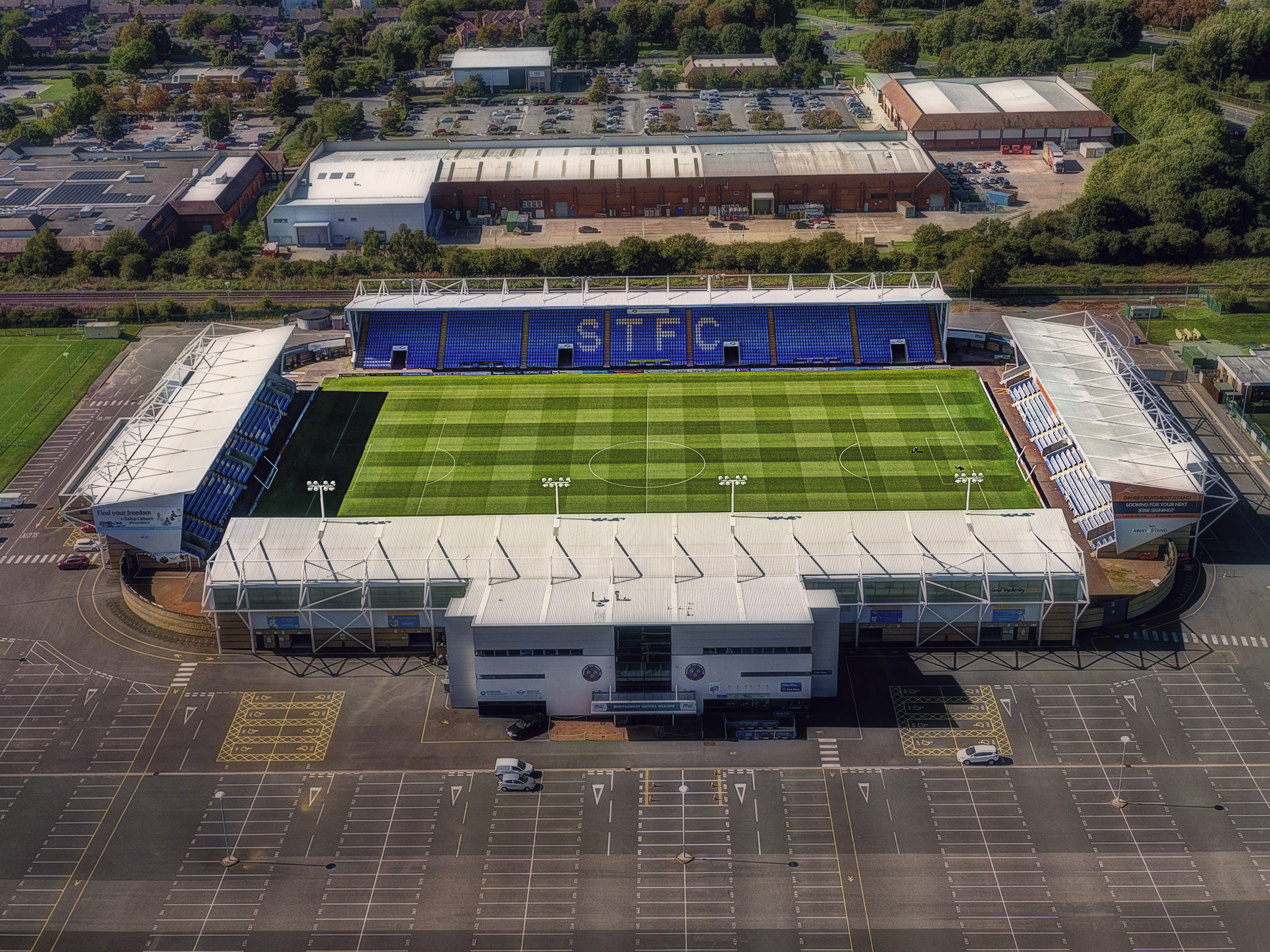 Aerial Photograph of Shrewsbury Town - New Meadow